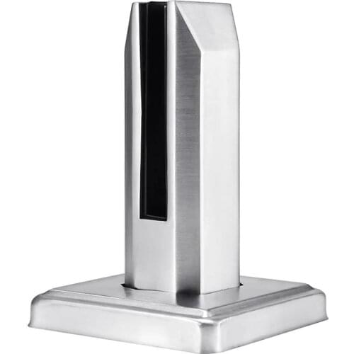 Stainless Steel Square Clamp Holder Bracket Clip For Glass Shelf Handrails Silver Swimming Pool Glass Clip