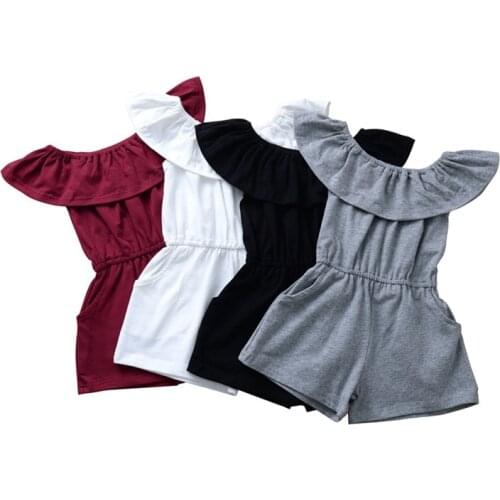 Summer Girls Jumpsuit Kids One-piece Cotton Casual Toddler Girls Overalls Fashion Kids Clothes