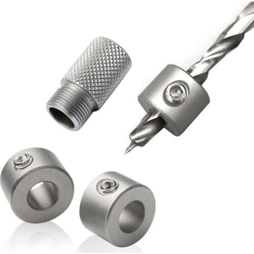 Woodworking Drill Bits Limit Rings 4-15mm Doweling Jig Drill Sleeve Drilling Bushing Round Dowel Depth Drill Stop Collars Ring