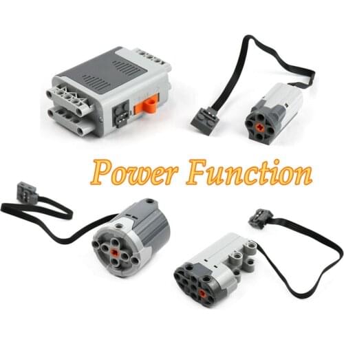 Multi Power Functions Motor Remote Control Receiver Battery Box MOC Technical Parts Model Building Block Toy Power for Car Bus