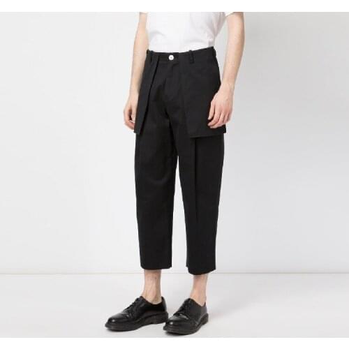 Mens New Clothing PLUS SIZE GD Original nine point pants casual pants cotton big pockets right angle pants costumes