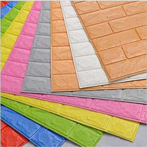Wall brick wallpaper decorative waterproof ,3D wall stickers self - adhesive creative TV background foam 70*77 cm home decor