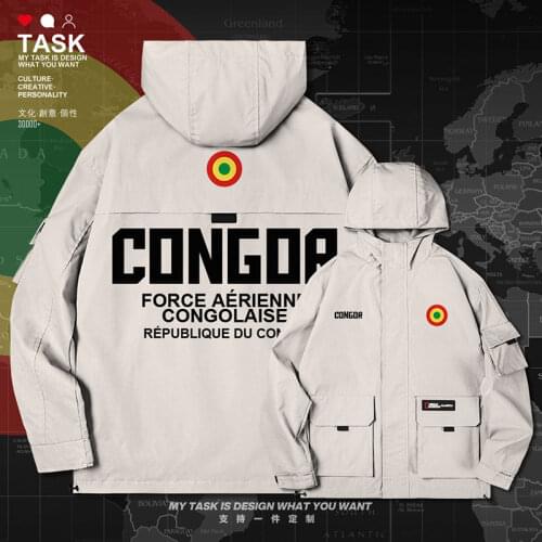 Congo Republic COG Congolese men jacket hooded air force logo army fan nation jackets long sleeve fashion new clothes autumn