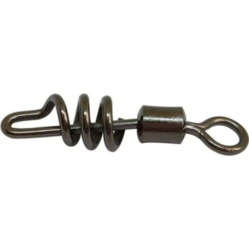 10/20pcs/lot Fishing Swivel With Screwed Snap Freshwater Carp Fishing Tackle Saltwater Bass Fishing Gear Accessory