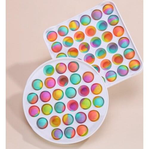 New Hot Push Pop Bubble Fidget Sensory Toy Stress Relief Game Silicone Squeeze Anti-Anxiety Tools for Kids and Adults Game Gifts