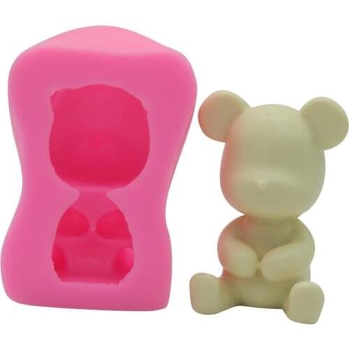 DIY handmade aromatherapy bear series fondant silicone mold handmade soap chocolate silicone mold