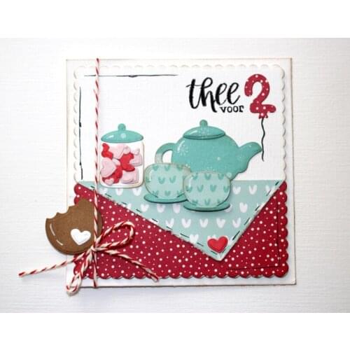 JMCRAFT Kettle Cup And Cake Spoon Metal Cutting Dies DIY Scrapbook Handmade Paper Craft Metal Steel Template Dies