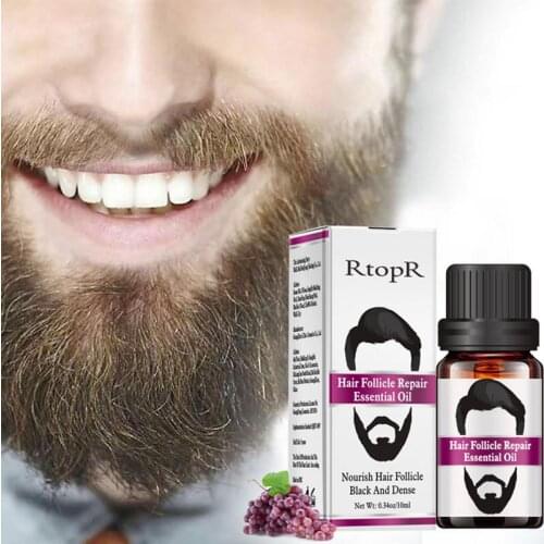Beard Hair Follicle Repair Essential Oil Men Styling Mustache Beard Body Hair Growth Eyebrow Care Hydrating Smoothing Oil