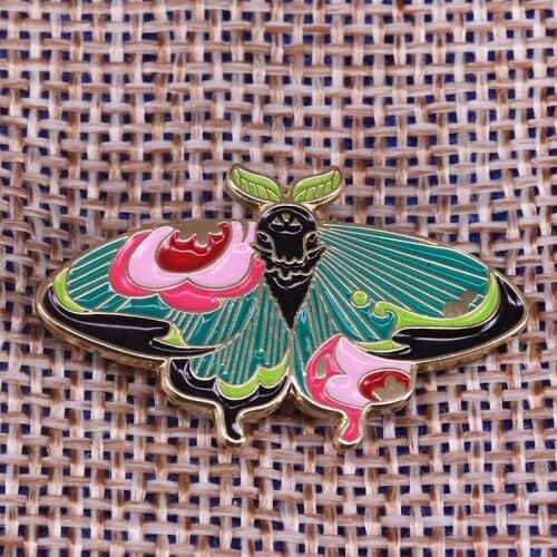 Luna Moth Lapel Pin Badge Enamel pin