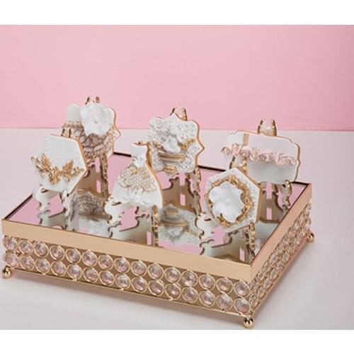 Gold Antique Metal Cake Stand Round Cupcake Stands Wedding Birthday Party Dessert Cupcake Pedestal Display Plate Home Decor