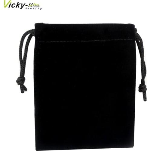 10PCS Velvet Bag for Bracelets Pendants Earrings Black Color Wholesale Velvet Bag for Jewelry