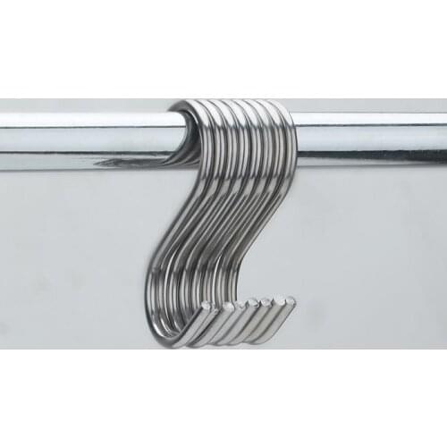 10 Piece Set Bathroom Metal S Type Kitchen Bedroom Hook Stainless Steel Load Bearing