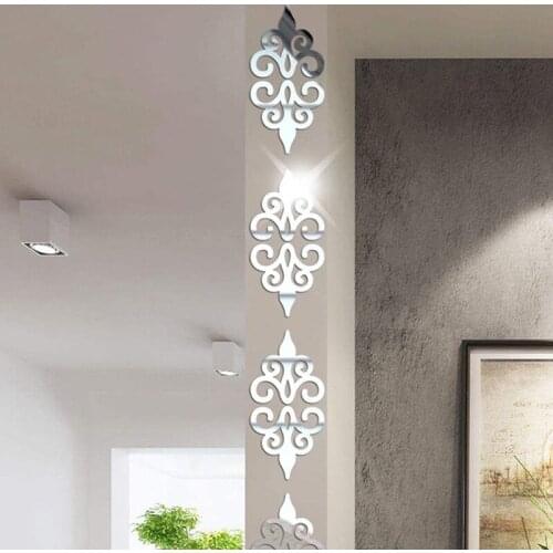 10 Pcs 3d Mirror Wall Stickers 7*7cm Square Self-adhesive Tiles Decal Mosaic Home Decoration Living Room Porch Poster Wall Decal