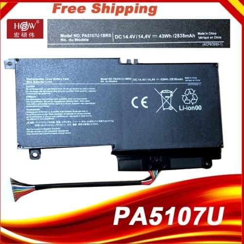 14.4V 43wh 2838mAh New PA5107U-1BRS Laptop Battery For Toshiba L45 L45D L50 S55 P55 L55 L55T P50 P50-A P55 PA5107U