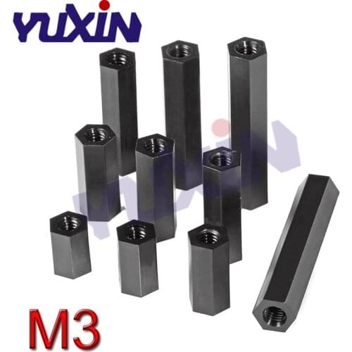 200Pcs/100Pcs M3 Female x M3 vis tete creuse Female Hex Threaded Spacer Standoff PA66 Nylon Standoff For PCB Circuit Boards