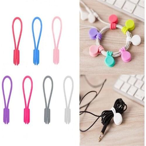 200Pcs Multifunction Magnet Earphone Cord Winder Cable Clips For Earphone Sujeta Cables Con Base Adhesiva Cable Clamp Wire Clip