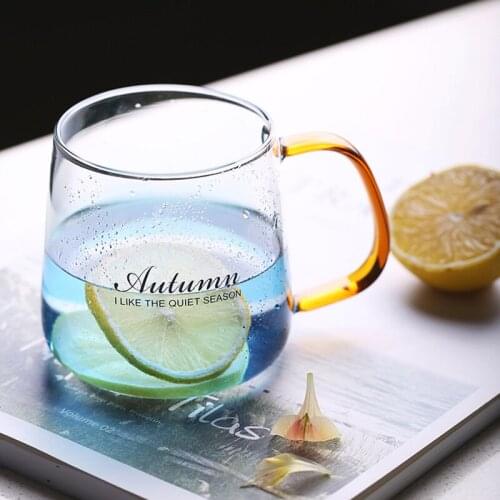400ml Transparent Glass Cups Creative Fruit Juice Cocktail Bottles Kitchen Dining Drinkware