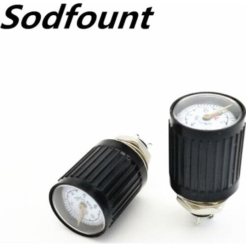 5/10pcs WXD2-53 precision multi-turn potentiometer switch pointer type with meter scale 1.6W 1K 2K2 4K7 10K 47K