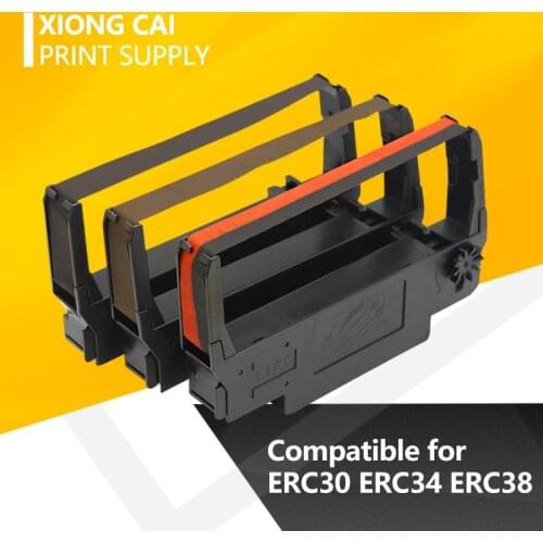 5 Pieces Compatible Ink Print Ribbon for Epson ERC30 ERC34 ERC38 12.7mm*4m Black Purple Black/Red