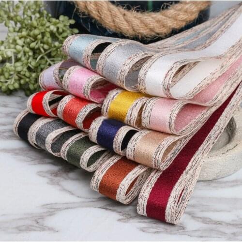 5 yards/lots Wood Grain Wide Edge Polyester Ribbon for DIY Craft Hair Bow Gift Packaging Clothing Accessories