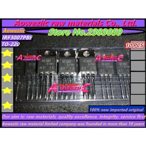 Aoweziic 100% new imported original IRF3007PBF IRF3007 TO-220 MOS tube 75A 75V