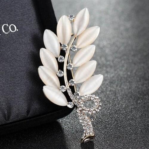 White Crystal Brooches Bouquet For Wedding Jewelry Best Bridal Nicely hijab Pins Gold-color Hijab Accessory Broaches Mujer