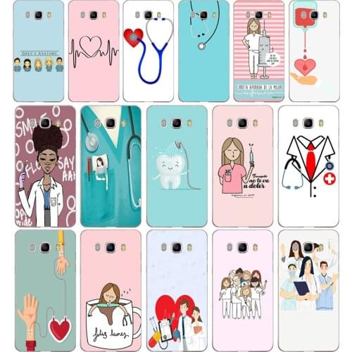 022FG Cartoon Medicine Nurse Doctor Soft Silicone Tpu Cover phone Case for Samsung j3 j5 j7 2016 2017 j330 j2 j6 Plus 2018