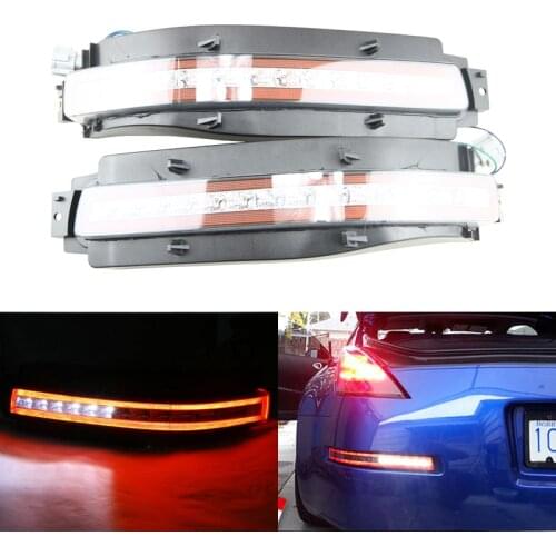 Smoke Clear lens For Nissan 350Z 03-09 Led White Reversing/Amber Turn Signal/ Red Rear Fog/Red Brake Light Lamps Assemblies