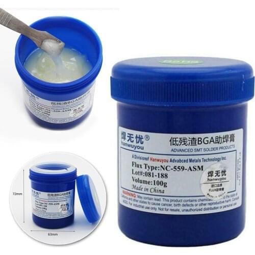100g NC-559-ASM BGA Reballing Soldering Paste Flux Grease Welding Repair Paste Lead-Free Solder PCB SMT IC