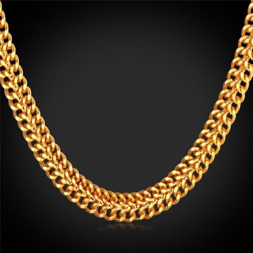 Kpop Mesh Chain Men Necklace Gold/Silver Color Wholesale Gift Chain Necklaces Men Jewelry N230