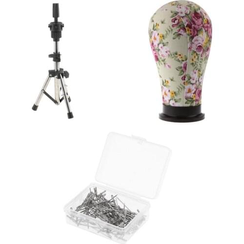 Mannequin Cork Canvas Block+Practice Holder Stand+100 T Pins Kit Set