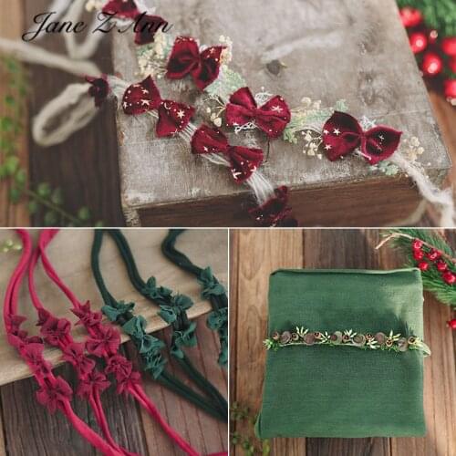 New year Christmas headdress Butterfly Hair with golden stars velvet headwear baby photography newborn shooting props