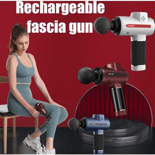 Portable Electric Massage Gun High Frequency Vibration Fascial Gun Rechargeable Deep Tissue Muscle Massager Slimming Shaping