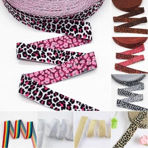 Elastic Bands 2.5cm Rubber Elastic 25mm Leopard Waist Bands Elastique Couture DIY Garment Underwear Trousers Sewing Accessories