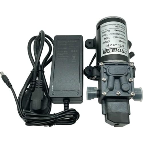 DC 24V 100W 8L/min Agricultural Electric Water Pump Black Micro High Pressure Diaphragm Pump Water Sprayer Car Wash