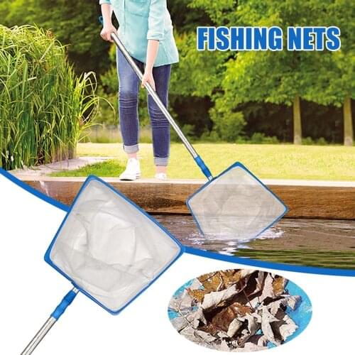 Detachable Pool Cleaning Net with Metal Telescopic Pole Lightweight Handy for Cleaning Outdoor Pools Leaf Small Debris XR-Hot