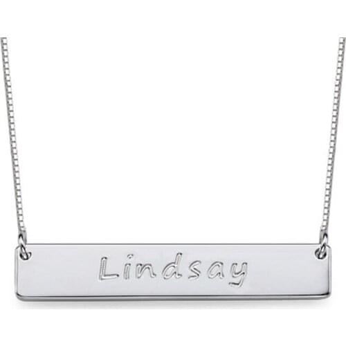 AIYANISHI 925 Silver Personalized Customized Name Necklace Pendant Custom Nameplate Necklaces for Women Men Handmade Gifts