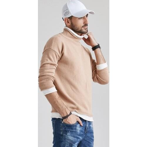 TFU Men 2020 Winter Casual Knitted Cotton Striped Sweaters Pullover Men Autumn Brand New Fashion O-Neck Sweater Coat Men 3XL