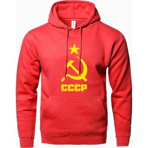 Hoodie Men Fashion Designer Streetwear Print Hot Hoody Men USSR Soviet Union KGB Sweatshirt Hip Hop Sportsman Wear