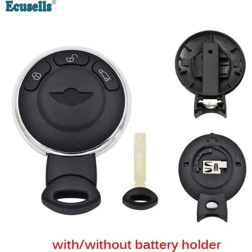 Smart Remote Car Key Fob Shell for BMW Mini Cooper R56 3 Button Remote Keyless Entry Auto Car Key Case with Emergency Key