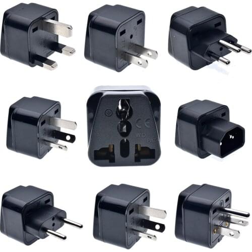Universal CE Kr american european power plug adapter AU EU to US UK USA adapter plug Japan Israel Brazil India travel converter