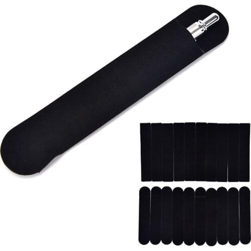 Vintage Black Cloth Fountain Pen Case Bag Pen Holder Sleeve Pouch 10Pcs/set