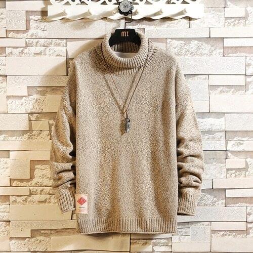 Winter Turtleneck Pullover Fashion New Mens Sweater Designer Sweater Mens Long Sleeve Sweats Ropa De Hombre 2019 Plus Size 5X