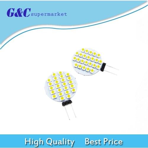 10PCS G4 24 LED 2835 SMD LED Spotlight RV Marine Car Light Bulb AC 12V Warm White diy electronics