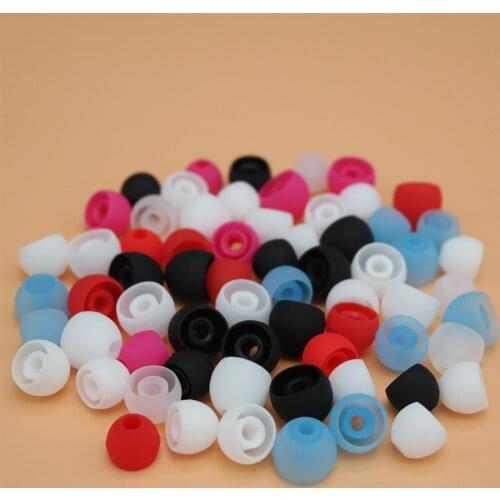 100pcs/lot Inner diameter 3.8MM headphone Ear pads Silicone Ear cups In-Ear Earphone Earbuds Headset Bud Tips eartips Earplug