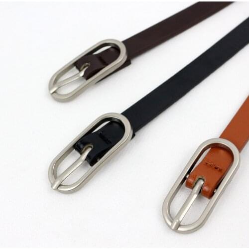 2020 New Ladies Thin Belt Casual Japanese Buckle PU Belt Korean Thin Belt with Skirt Decoration Trend