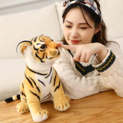 23/27/33cm Mini Lovely Tiger Plush Toys Cute Simulation Dolls Stuffed Soft Lifelike Animal Toys Child Kids Decor Gift
