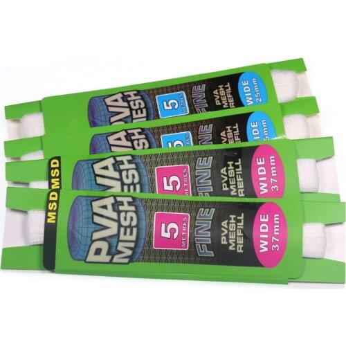 4PCS Chum Thrower Bag for Hair Rig Hook Carp Fishing PVA Mesh Refill Carp Bait Wholesale Drop Shipping 25mmX5m 37mmX5m