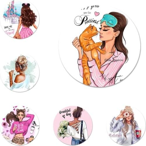 Baby Mom Happiness Vogue Summer Autumn Girl Badge Brooch Pin Accessories For Clothes Backpack Decoration gift