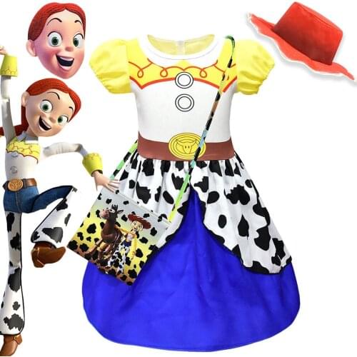 2021 New Toy Story 4 Movie Peripheral cosplay Jessie Costume Childrens Halloween Performance Dress dresses for teenage girls